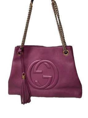 🛍️ Gucci Soho Pebbled Leather Medium Tote with Certificate of Authenticity